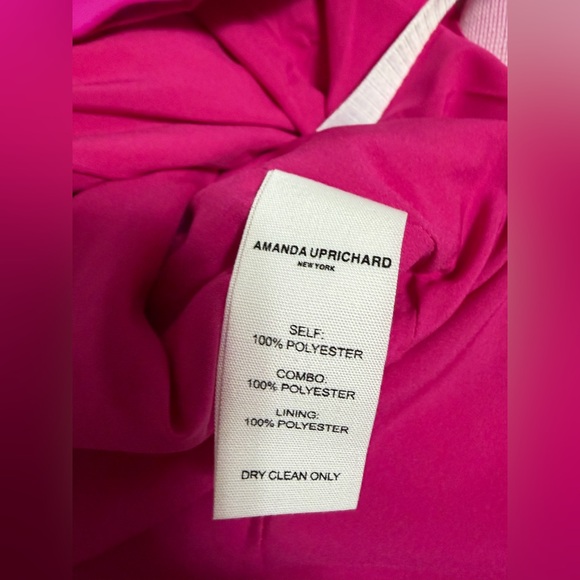 NWT Amanda Uprichard  Rhodes Dress in Hot Pink / White size XS - Picture 11 of 11